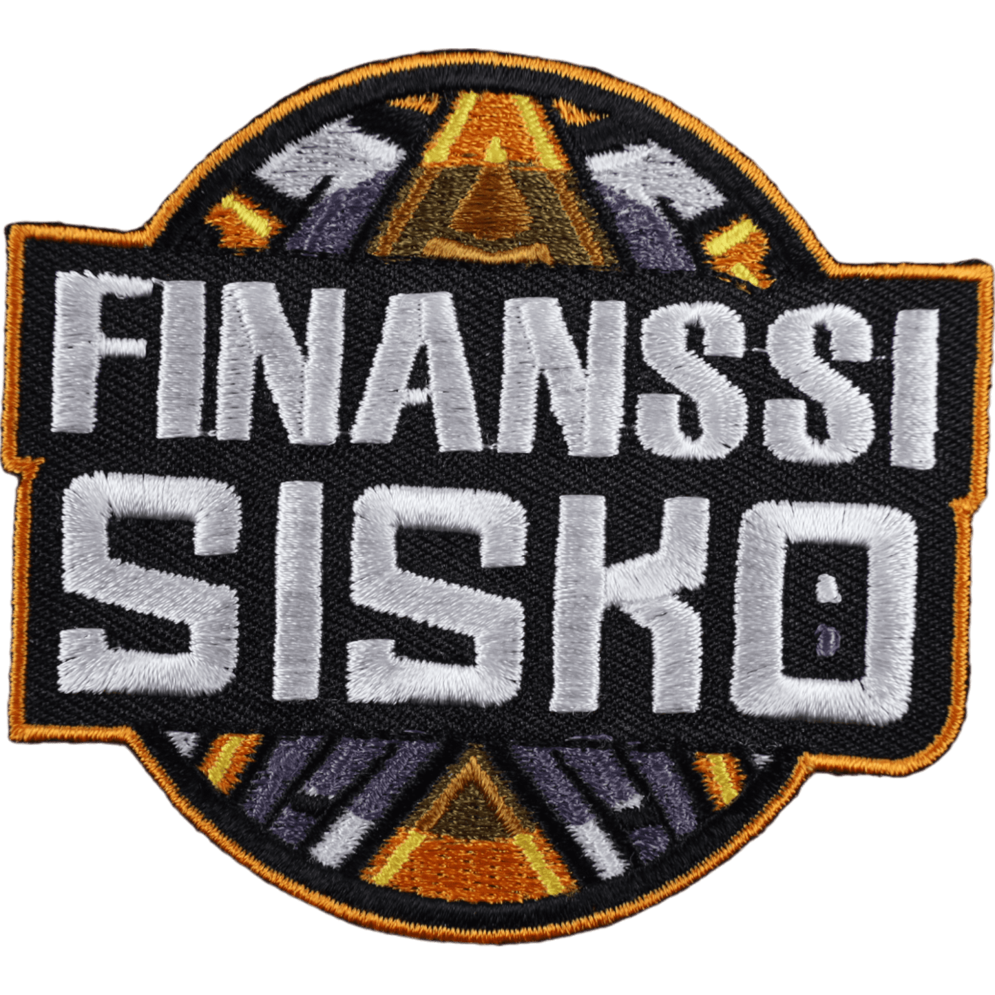 Haalarimerkki Finanssisiko, pelkkäteksti, edestä
